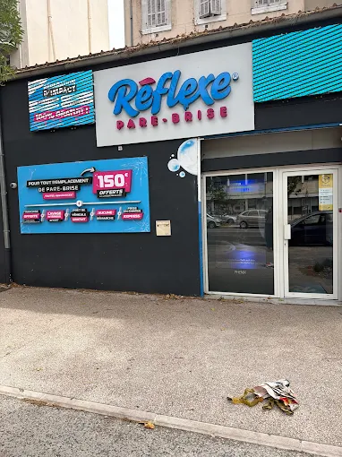 Façade de l'atelier Réflexe Pare-Brise Marseille 13004